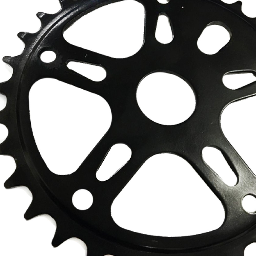 Engrenagem Coroa Bike 36 Dentes Roda Dentada Monobloco Preto Engrenagem Coroa Bike 36 Dentes Roda Dentada Monobloco Preto