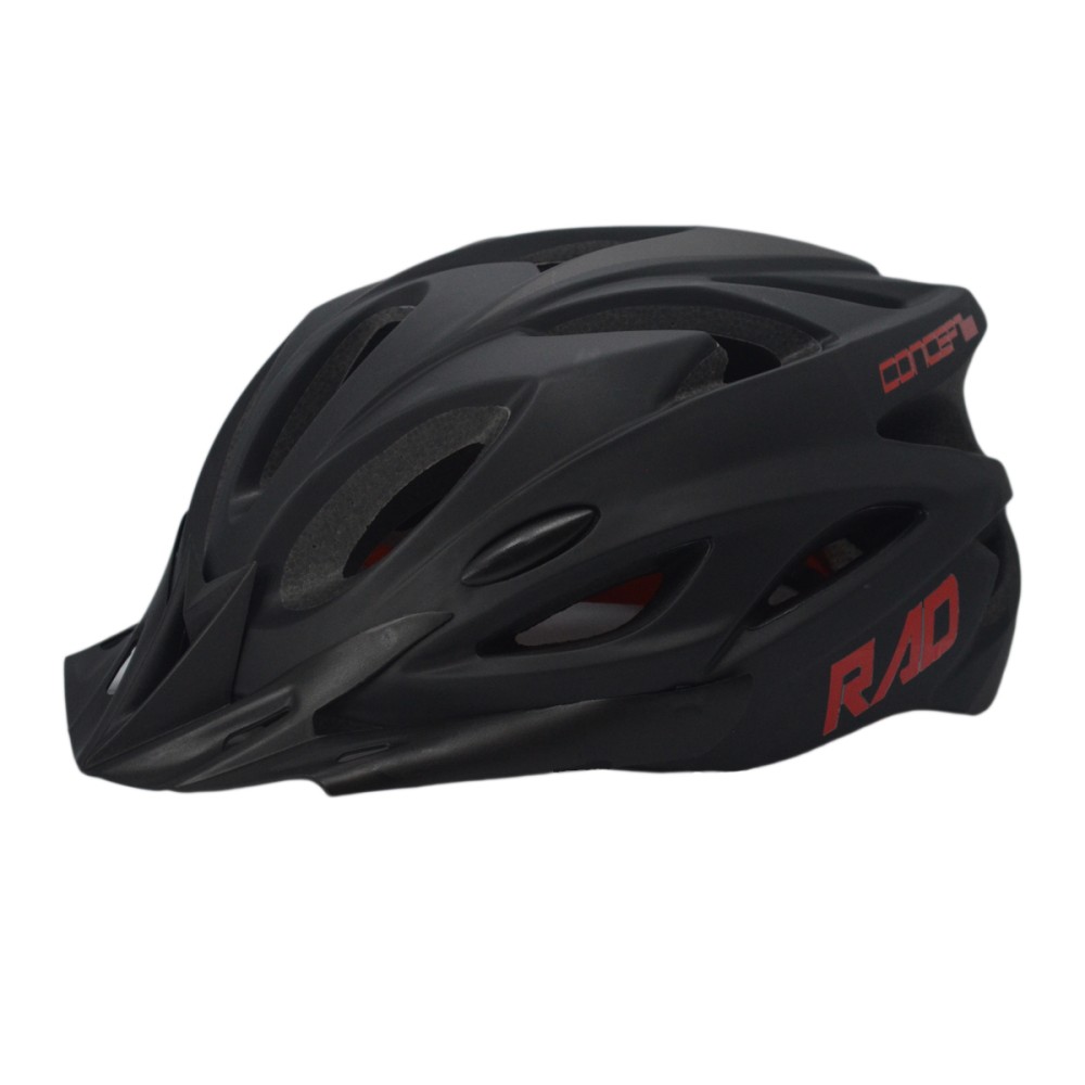 Capacete Ciclismo Adulto RAD7 Concept Led Preto Vermelho Capacete Ciclismo Adulto RAD7 Concept Led Preto Vermelho