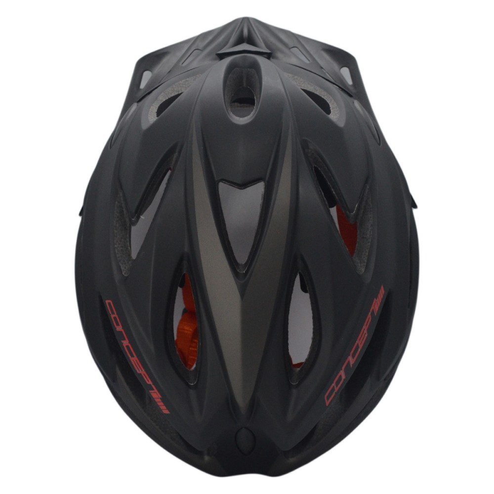 Capacete Ciclismo Adulto RAD7 Concept Led Preto Vermelho Capacete Ciclismo Adulto RAD7 Concept Led Preto Vermelho