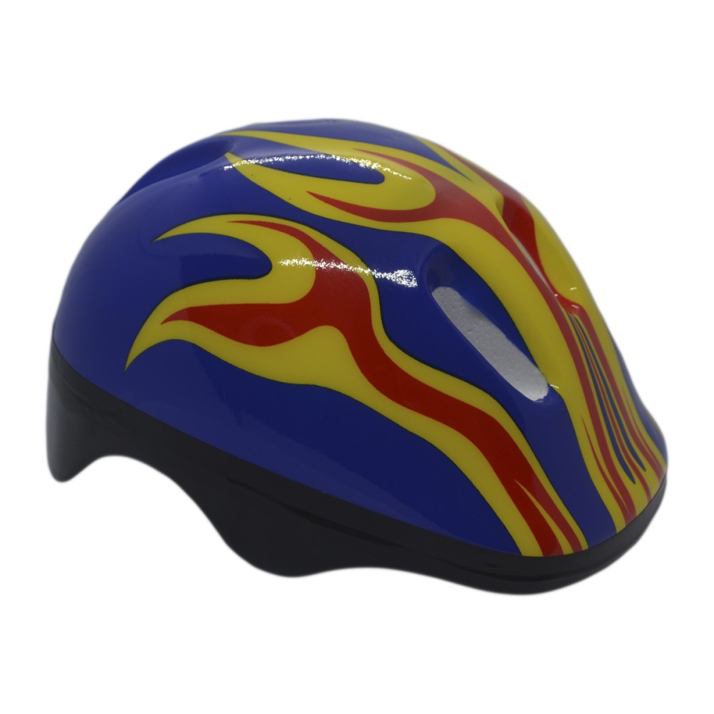 Capacete Ciclismo Infantil Kids Flame KB-10 C/ LED Azul Fire Capacete Ciclismo Infantil Kids Flame KB-10 C/ LED Azul Fire