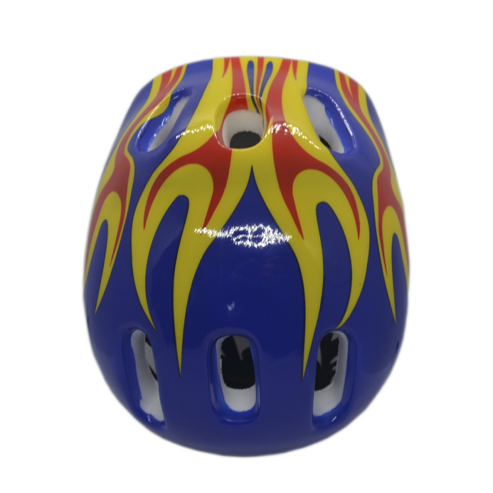 Capacete Ciclismo Infantil Kids Flame KB-10 C/ LED Azul Fire Capacete Ciclismo Infantil Kids Flame KB-10 C/ LED Azul Fire