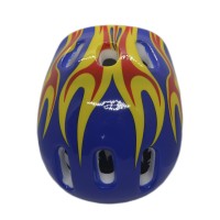 Capacete Ciclismo Infantil Kids Flame KB-10 C/ LED Azul Fire