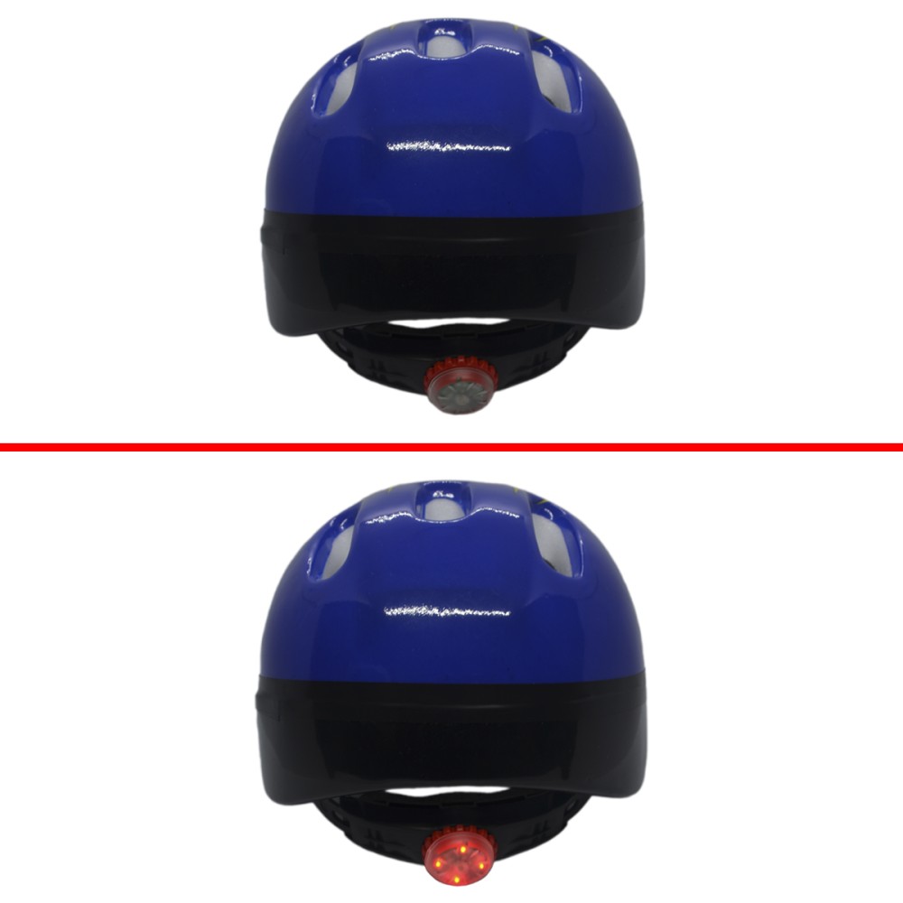 Capacete Ciclismo Infantil Kids Flame KB-10 C/ LED Azul Fire Capacete Ciclismo Infantil Kids Flame KB-10 C/ LED Azul Fire