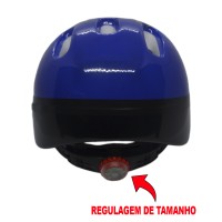 Capacete Ciclismo Infantil Kids Flame KB-10 C/ LED Azul Fire