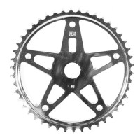 Engrenagem Coroa 46 Dentes Grossa Estrela Cromada
