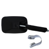 Espelho Retrovisor Quadrado Mini C/ Haste Preto