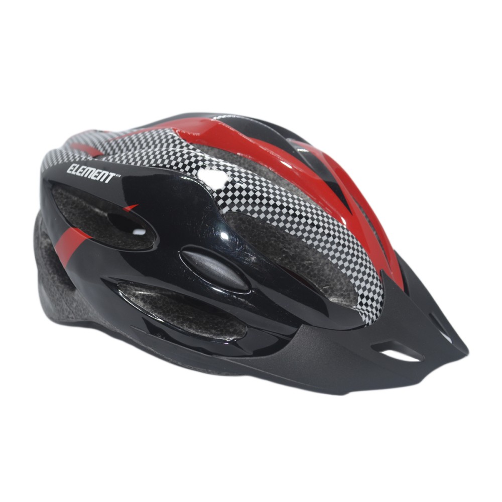 Capacete Ciclismo Element DG-013 C/ Led Adulto Grande Vermelho